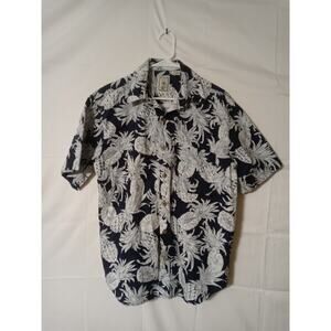 Roundtree and York Men's Hawaiian Style Shirt M Button Down Front